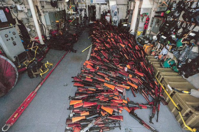 Arms seized off coast of Yemen appear to have been made in Iran