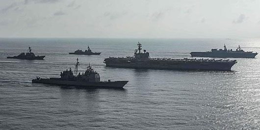 Navies of U.S. and Japan conduct largest exercise in South China Sea