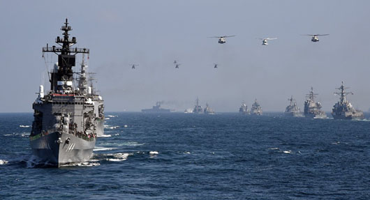 U.S., allies hold largest naval drill ever in waters adjacent to Japan