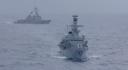 U.S.-UK mount rare joint naval exercise to challenge China
