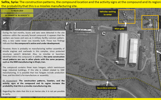Private intel firm assesses satellite images are of Iran missile plant in Syria