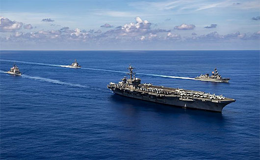Routine? Nimitz carrier strike group shows up, conducts drills in South China Sea