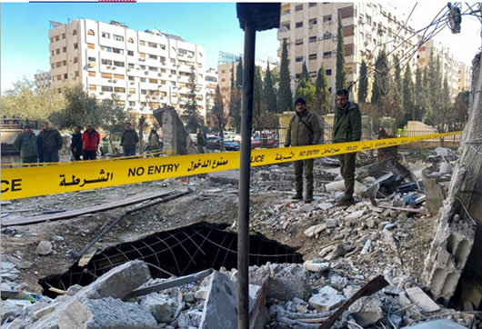 Presumed Israeli rocket strike targets Iran weapons experts in Damascus