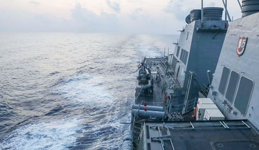 U.S. destroyer challenges China claims to Mischief Reef following blockade exercise
