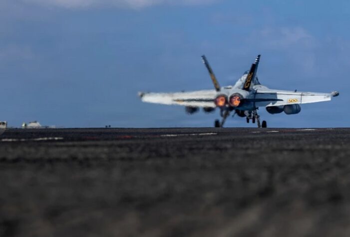 As U.S. ‘armada’ closes in, Iran drone targets carrier; ‘Boiling public anger’ in the streets