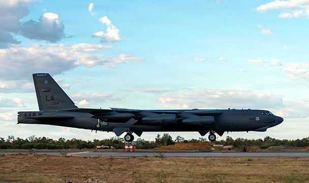 Nuclear-capable B-52s join expanded U.S. military force in Australia south of China